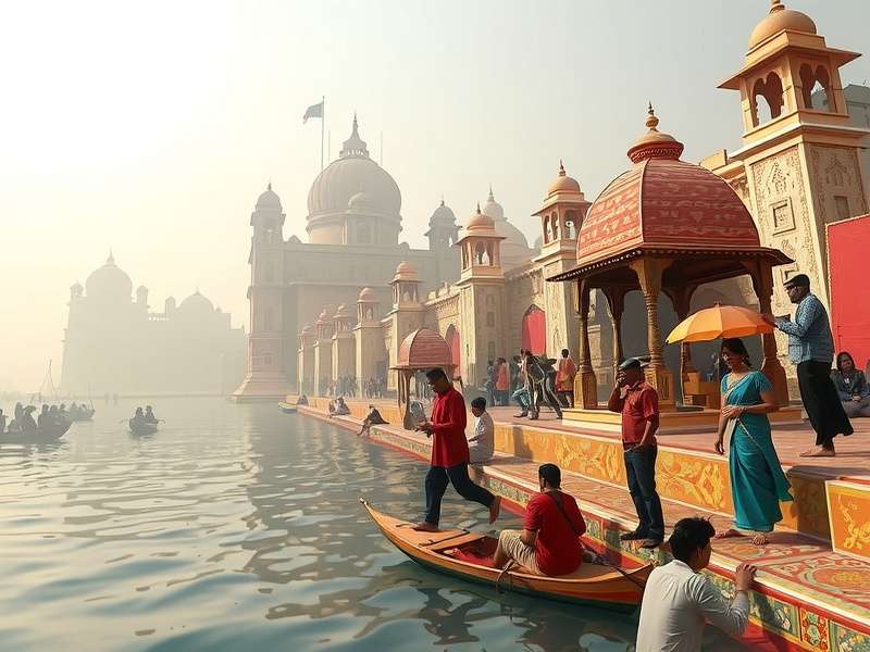 Varanasi Ganges Pilgrimage temple exploration scene